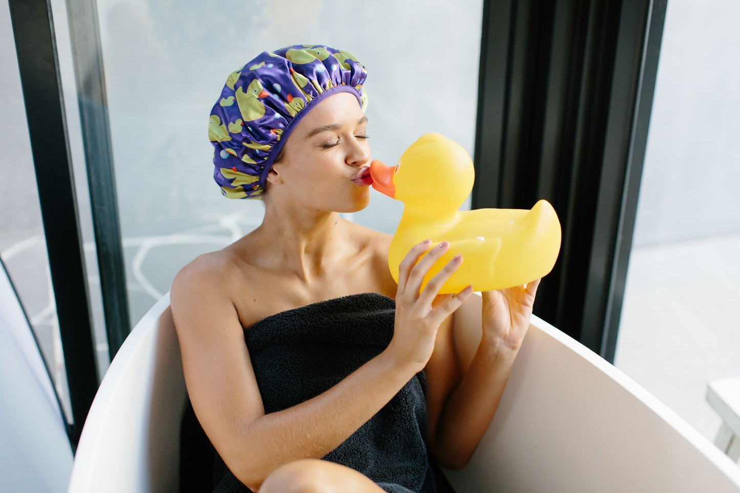 Microfiber Lined Shower Cap - Ducks - THIS IS FOR YOUR BATH