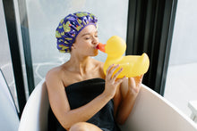 Load image into Gallery viewer, Microfiber Lined Shower Cap - Ducks - THIS IS FOR YOUR BATH
