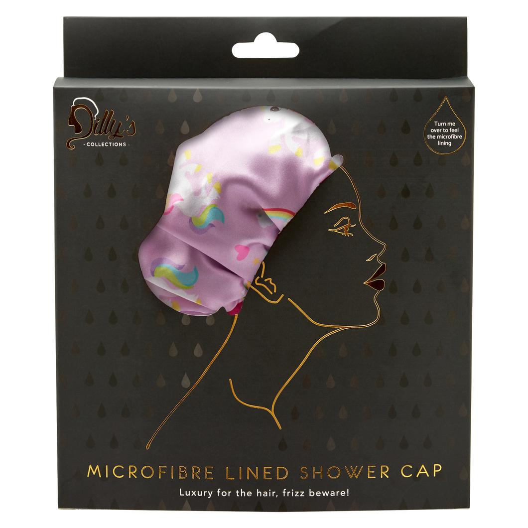 Microfiber Lined Shower Cap - Unicorn - THIS IS FOR YOUR BATH
