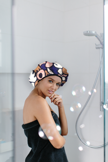 Microfiber Lined Shower Cap - Abstract - THIS IS FOR YOUR BATH