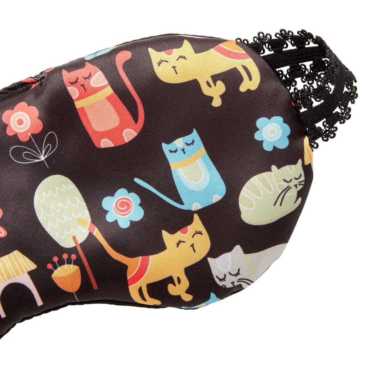 Satin Eye Mask - Cats - THIS IS FOR YOUR BATH