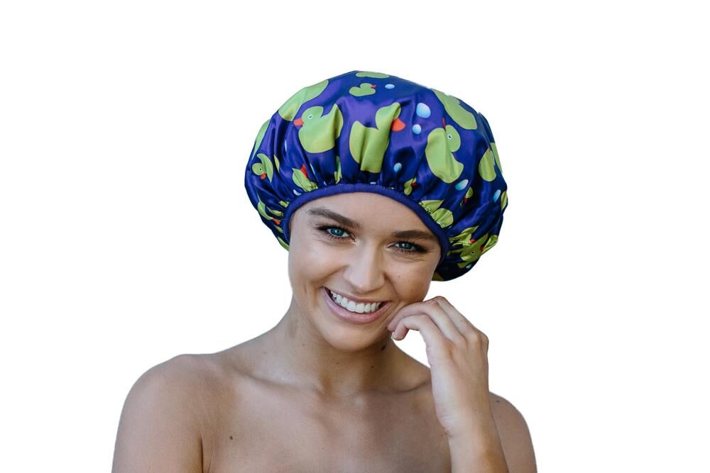 Microfiber Lined Shower Cap - Ducks - THIS IS FOR YOUR BATH