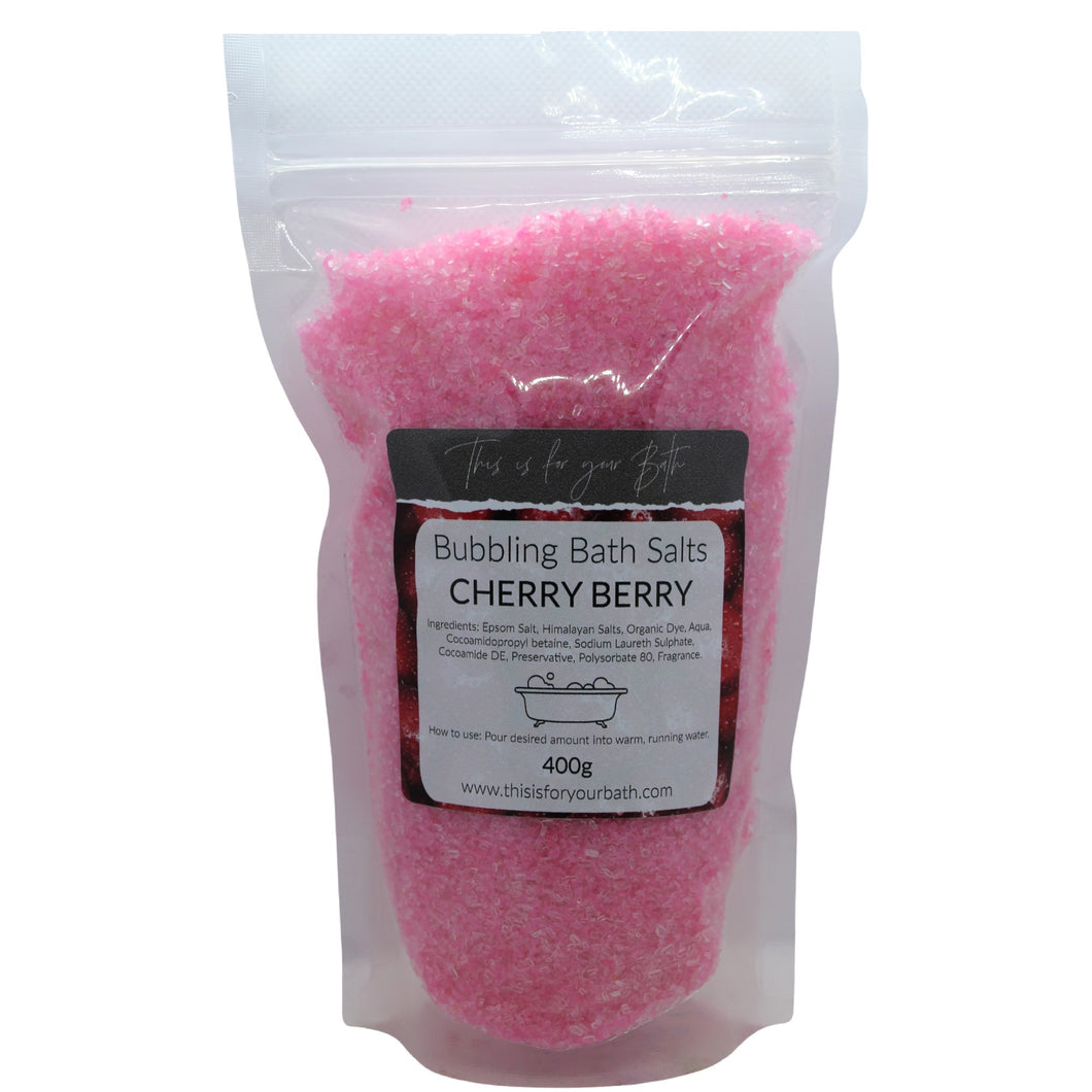 Bubbling Bath Salts - Cherry Berry - THIS IS FOR YOUR BATH