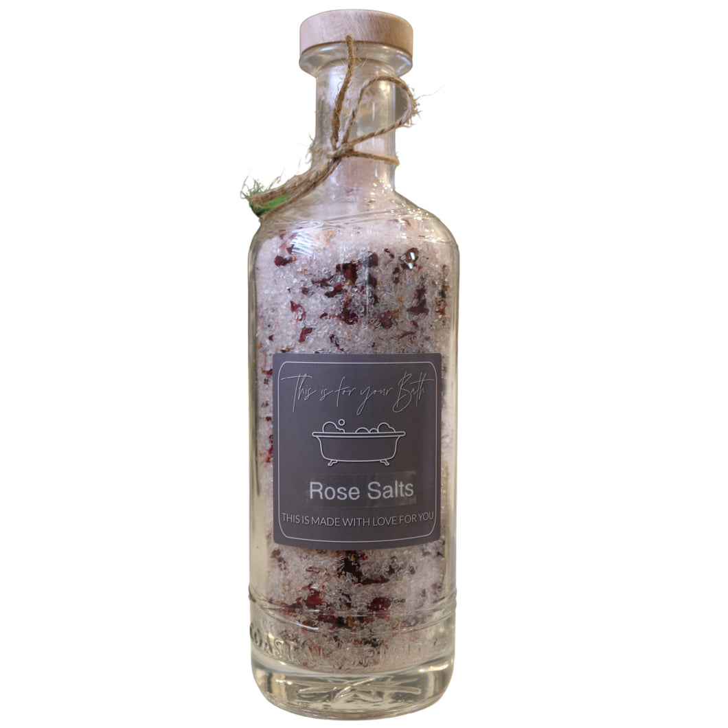 Rose Bath Salts in Bottle - THIS IS FOR YOUR BATH