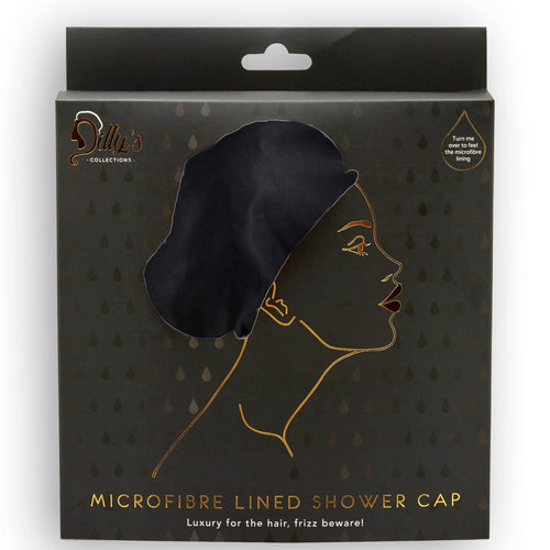 Microfiber Lined Shower Cap - Black - THIS IS FOR YOUR BATH