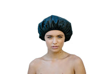 Load image into Gallery viewer, Microfiber Lined Shower Cap - Black - THIS IS FOR YOUR BATH
